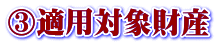 ③適用対象財産